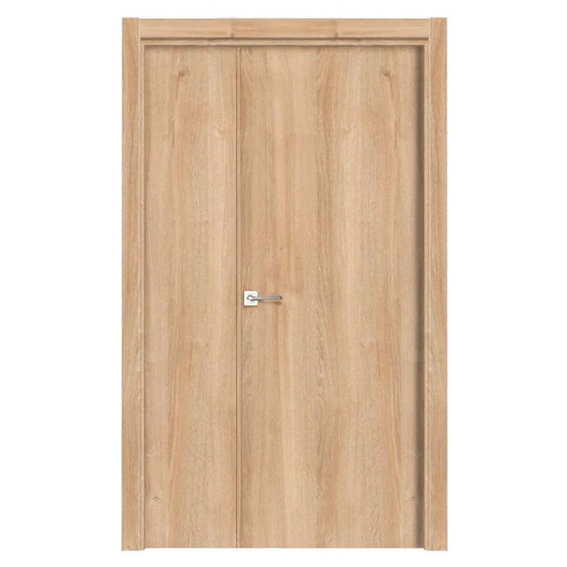 Puerta doble lisa laminada Roble Nature vertical