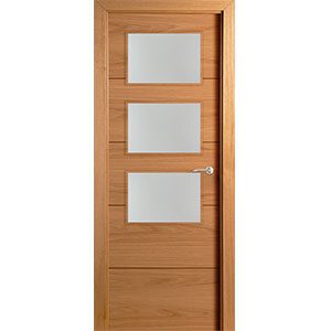 Puerta Mapi T Roble 3 vidrios