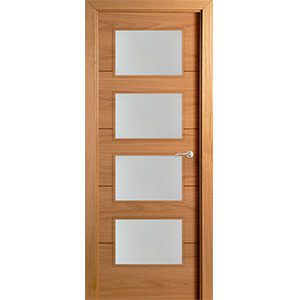 Puerta Mapi T Roble 4 vidrios
